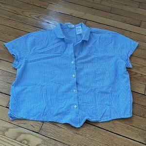 Striped Pajama Set in Large Blue White Stripes